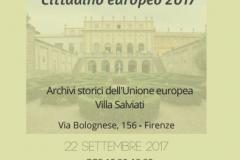 Locandina Premio "Cittadino europeo 2017"